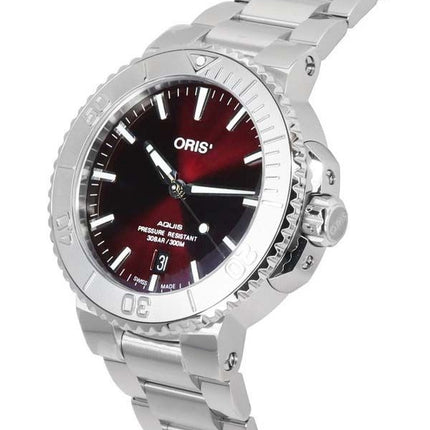 Oris Aquis Date Relief Red Dial Automatic Diver's 01-733-7766-4158-07-8-22-05PEB 300M Men's Watch