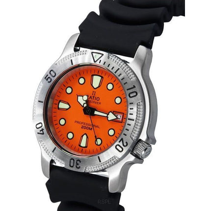 Ratio FreeDiver Professional Sapphire Orange Dial Quartz 22AD202-ORG 200M Men's Watch