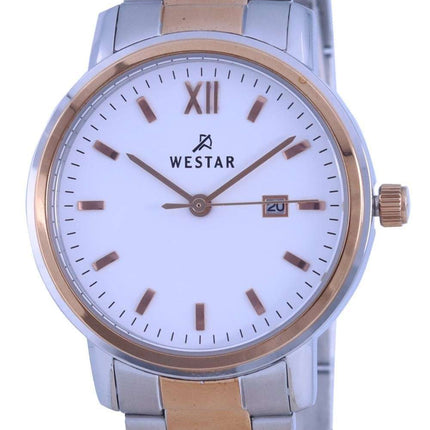 Westar White Dial Two Tone Stainless Steel Quartz 40245 SPN 601 Womens Watch