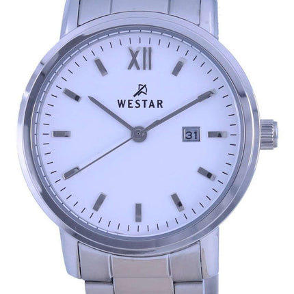 Westar White Dial Stainless Steel Quartz 40245 STN 101 Womens Watch