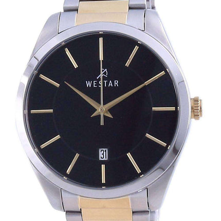 Westar Black Dial Two Tone Stainless Steel Quartz 50213 CBN 103 Men's Watch