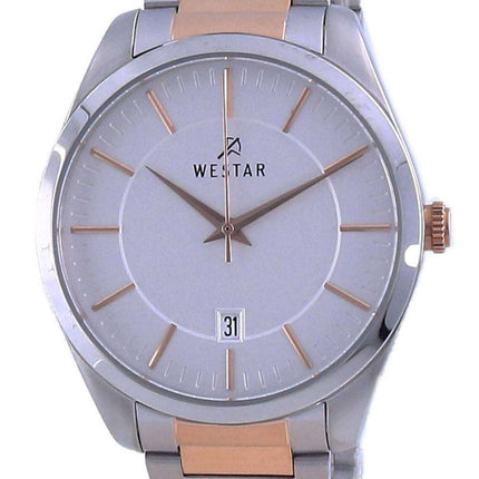 Westar Silver Dial Two Tone Stainless Steel Quartz 50213 SPN 607 Men's Watch