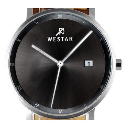 Westar Profile Leather Strap Black Dial Quartz 50221STN103 Mens Watch