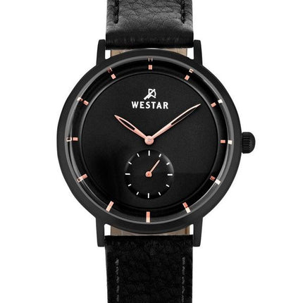 Westar Profile Leather Strap Black Dial Quartz 50246BBN603 Mens Watch