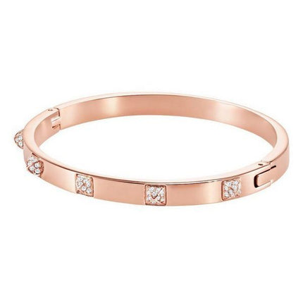 Swarovski Tactic Rose Gold Tone Bangle With White Crystal 5098368 For Women