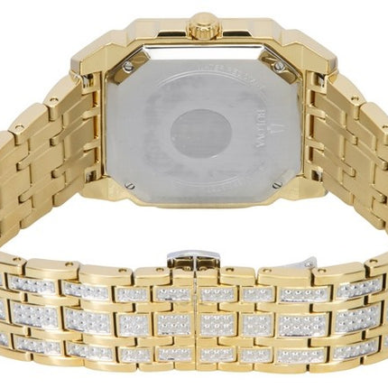 Bulova Octava Crystal Accents Gold Tone Stainless Steel Silver Dial Quartz 98A295 Men's Watch