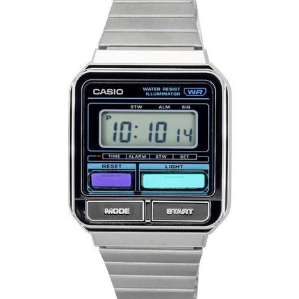 Casio Vintage Digital Stainless Steel Bracelet Quartz A120WE-1A A120WE-1 Unisex Watch