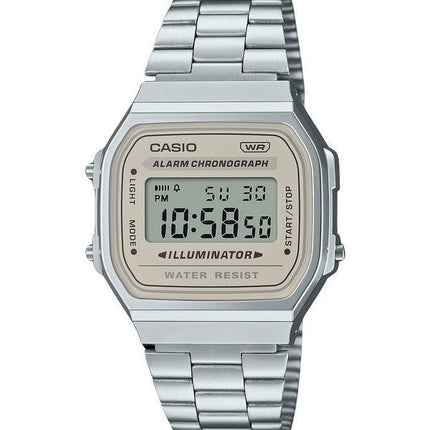 Casio Vintage Digital Stainless Steel Bracelet Quartz A168WA-8 Unisex Watch