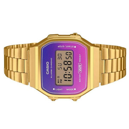 Casio Vintage Digital Gold Tone Stainless Steel Bracelet Quartz A168WERG-2A Unisex Watch