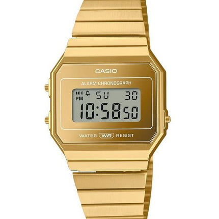 Casio Vintage Digital Gold Stainless Steel Quartz A700WEVG-9A Unisex Watch