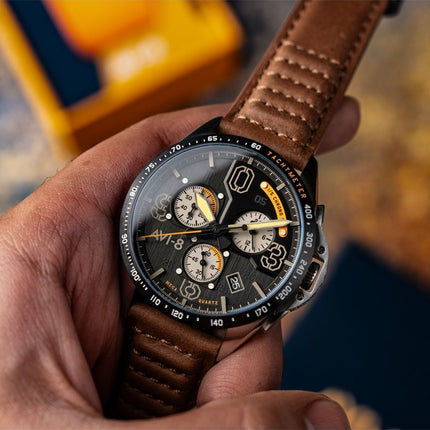 AVI-8 P-51 Mustang Blakeslee Chronograph Imperial War Museums Edition Lambeth Black Dial Quartz AV-4077-07 Men's Watch