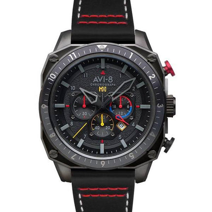 AVI-8 Hawker Hunter Atlas Dual Time Chronograph Black OPS Quartz AV-4100-04 Men's Watch