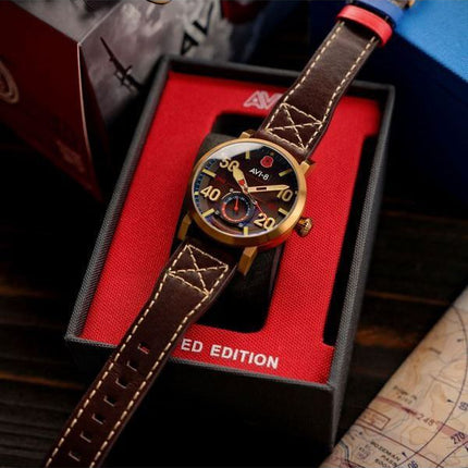 AVI-8 Dambuster 80th Anniversary Royal British Legion Meca-Quartz Limited Edition Brown Dial AV-4108-RBL-05 Mens Watch