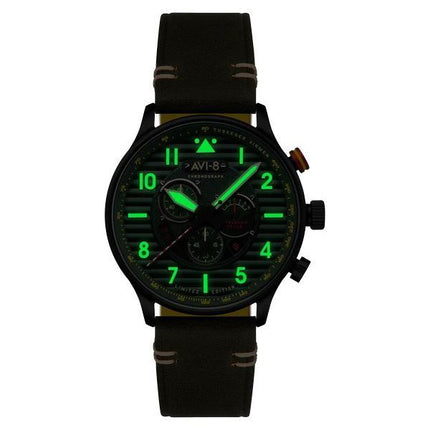 AVI-8 Flyboy Spirit Of Tuskegee Chronograph Limited Edition Roberts Green Dial Quartz AV-4109-04 Mens Watch With Extra Strap