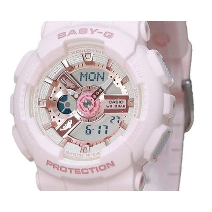 Casio Baby-G Analog Digital Aqua Planet Collaboration Pink Bio Based Resin Quartz BA-110AQ-4A 200M Womens Watch