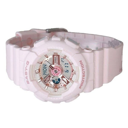 Casio Baby-G Analog Digital Aqua Planet Collaboration Pink Bio Based Resin Quartz BA-110AQ-4A 200M Womens Watch