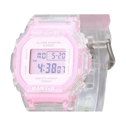 Casio Baby-G Digital Summer Jelly Transparent Pink Resin Strap Quartz BGD-565SJ-7 100M Women's Watch