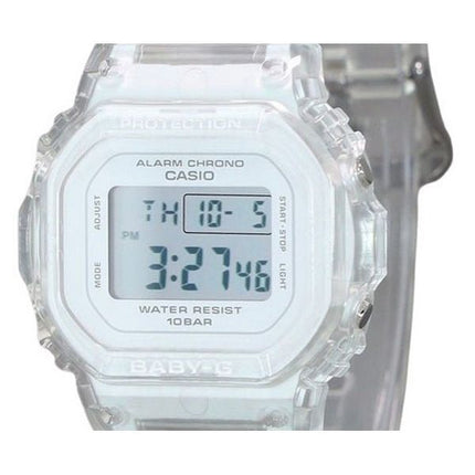 Casio Baby-G Digital Transparent Resin Strap Quartz BGD-565US-7 100M Womens Watch