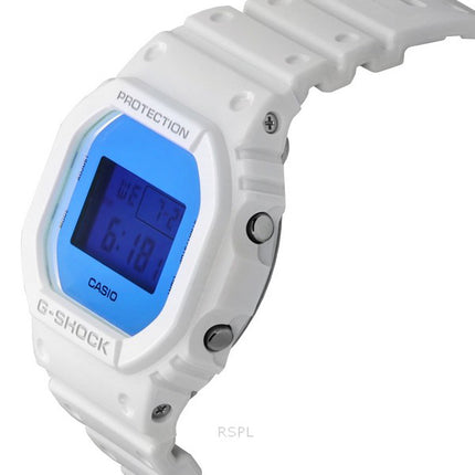 Casio G-Shock Digital White Resin Strap Quartz DW-5600TL-7 200M Men's Watch