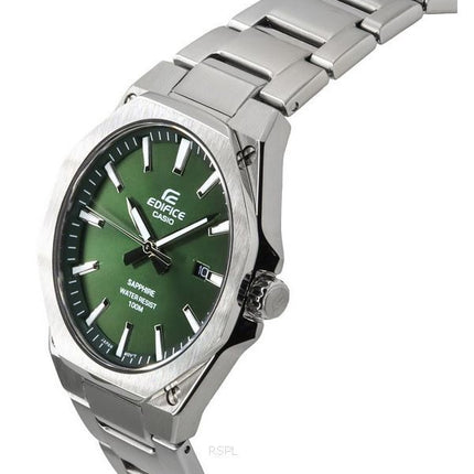 Casio Edifice Sapphire Crystal Analog Stainless Steel Green Dial Quartz EFR-S108D-3A 100M Men's Watch