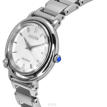 Citizen L Arcly Diamond Accent Stainless Steel Mother Of Pearl Dial Eco-Drive EM1090-60D Women's Watch With Extra Strap