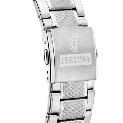 Festina Timeless Chronograph Stainless Steel White Dial Quartz F20668-1 100M Men's Watch