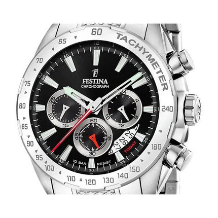 Festina Chrono Sport Stainless Steel Black Dial Quartz F20668-4 100M Mens Watch