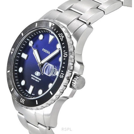 Fossil Blue Dive Stainless Steel Black And Blue Dial Quartz FS6038 100M Men's Watch