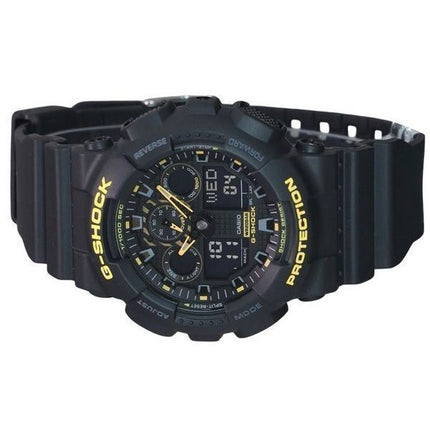 Casio G-Shock Caution Yellow Analog Digital Resin Strap Black Dial Quartz GA-100CY-1A 200M Mens Watch