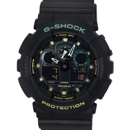 Casio G-Shock Analog Digital Resin Strap Multicolor Dial Quartz GA-100RC-1A 200M Men's Watch