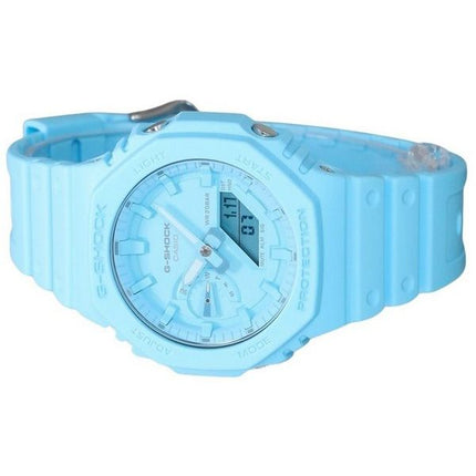 Casio G-Shock Analog Digital Bio Based Resin Strap Blue Dial Quartz GA-2100-2A2 200M Men's Watch