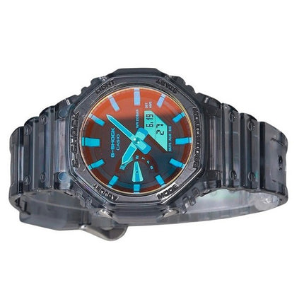 Casio G-Shock Analog Digital Transparent Resin Strap Multicolor Dial Quartz GA-2100TLS-8A 200M Men's Watch