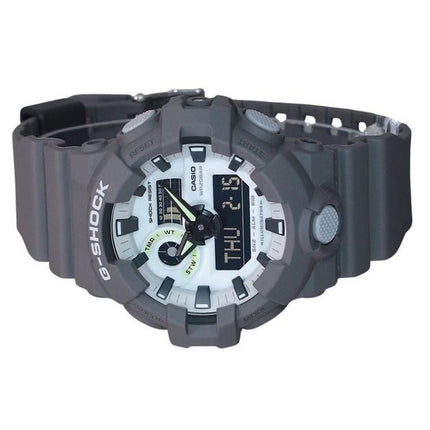 Casio G-Shock Hidden Glow Series Analog Digital Resin Strap Grey Dial Quartz GA-700HD-8A 200M Mens Watch