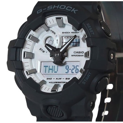 Casio G-Shock Analog Digital Resin Strap White Dial Quartz GA-700WD-1A 200M Men's Watch