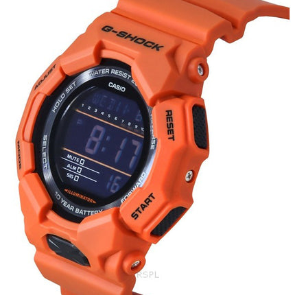 Casio G-Shock Digital Bio-Based Orange Resin Strap Black Dial Quartz GD-010-4 200M Men's Watch