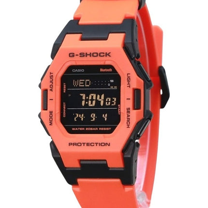 Casio G-Shock Digital Smartphone Link Bio-Based Orange Resin Strap Quartz GD-B500FL-4 200M Men's Watch