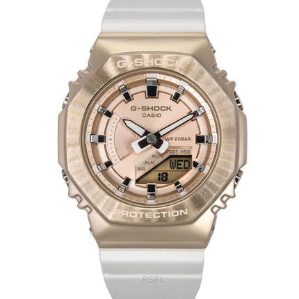 Casio G-Shock Analog Digital Bio-Based Resin Strap Rose Gold Dial Quartz GM-S2100CW-7A 200M Women's Watch