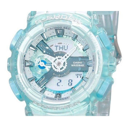 Casio G-Shock Analog Digital Translucent Light Blue Multicolor Dial Quartz GMA-S110VW-2A 200M Women's Watch