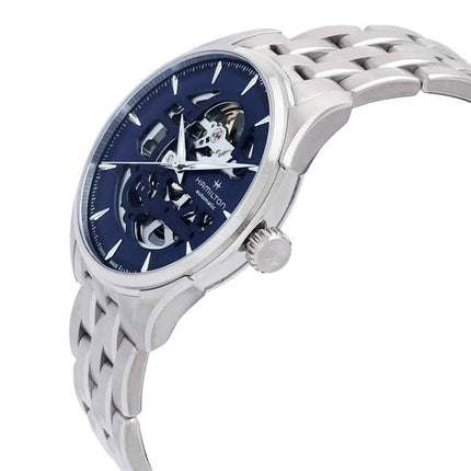 Hamilton Jazzmaster Skeleton Stainless Steel Blue Dial Automatic H42535141 Men's Watch