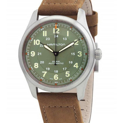 Hamilton Khaki Field Titanium Green Dial 25 Jewels Automatic H70205860 100M Unisex Watch