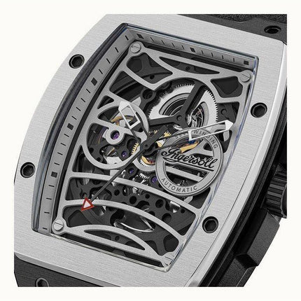 Ingersoll The Challenger Polyurethane Strap Silver Skeleton Dial I12306 Mens Watch