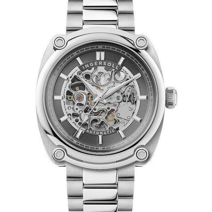 Ingersoll The Michigan Stainless Steel Grey Skeleton Dial Automatic I13304 Mens Watch