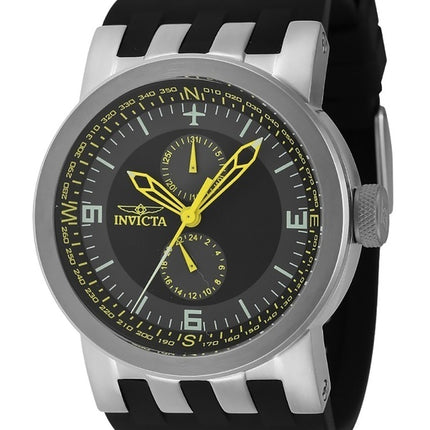 Invicta DNA Silicone Strap Grey And Black Multifunction Dial Quartz 44225 100M Men's Watch