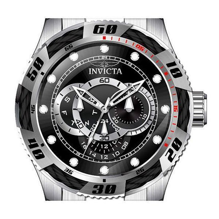 Invicta Speedway GMT Stainless Steel Black Dial Quartz 45755 100M Men's Watch