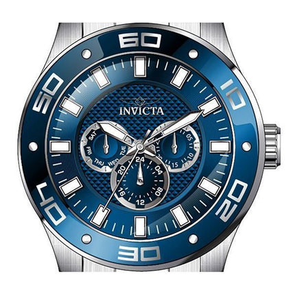 Invicta Pro Diver Scuba GMT Stainless Steel Blue Dial Quartz 45757 100M Men's Watch