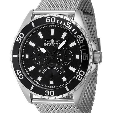 Invicta Pro Diver Retrograde GMT Stainless Steel Black Dial Quartz 46907 Men's Watch