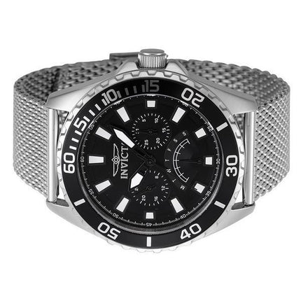 Invicta Pro Diver Retrograde GMT Stainless Steel Black Dial Quartz 46907 Men's Watch