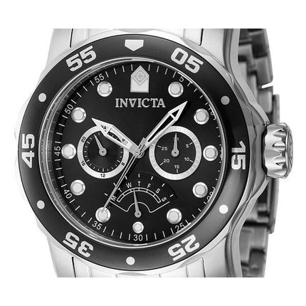 Invicta Pro Diver Retrograde GMT Black Dial Quartz Diver's 46992 200M Men's Watch