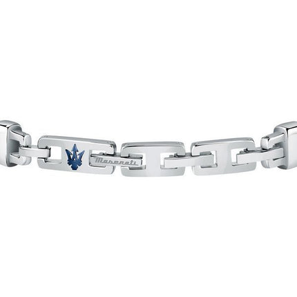 Maserati Jewels Recycled Leather And Stainless Steel Bracelet JM222AVE03 For Men