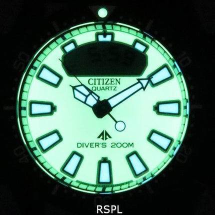 Citizen Promaster Aqualand Full Luminous Dial Quartz Diver's JP2007-17W 200M Men's Watch